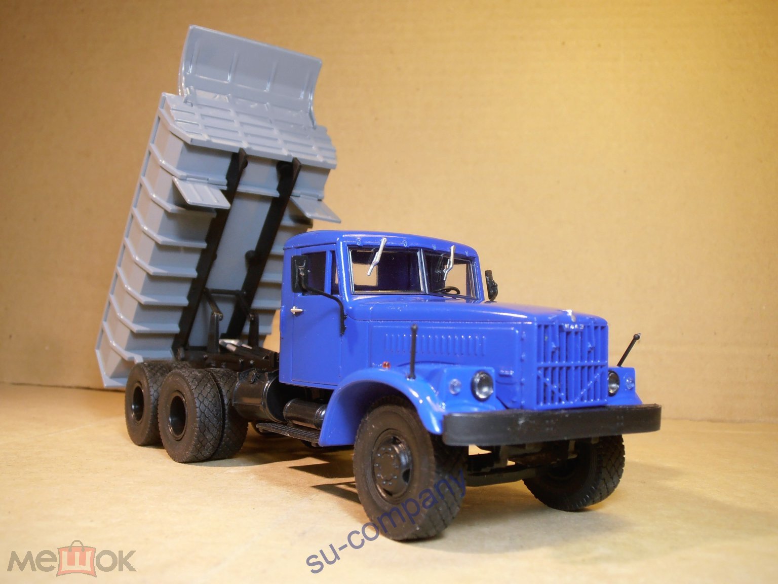 КрАЗ 256Б1 самосвал Синий -серый АИСТ 1:43 металл 100213 Truck KRAZ