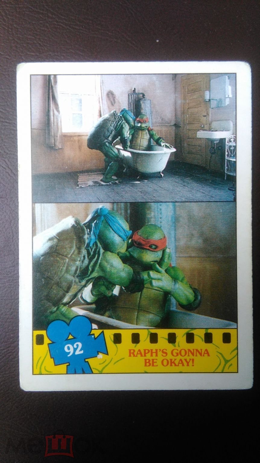 Вкладыш картонный teenage mutant ninja turtles номер 92