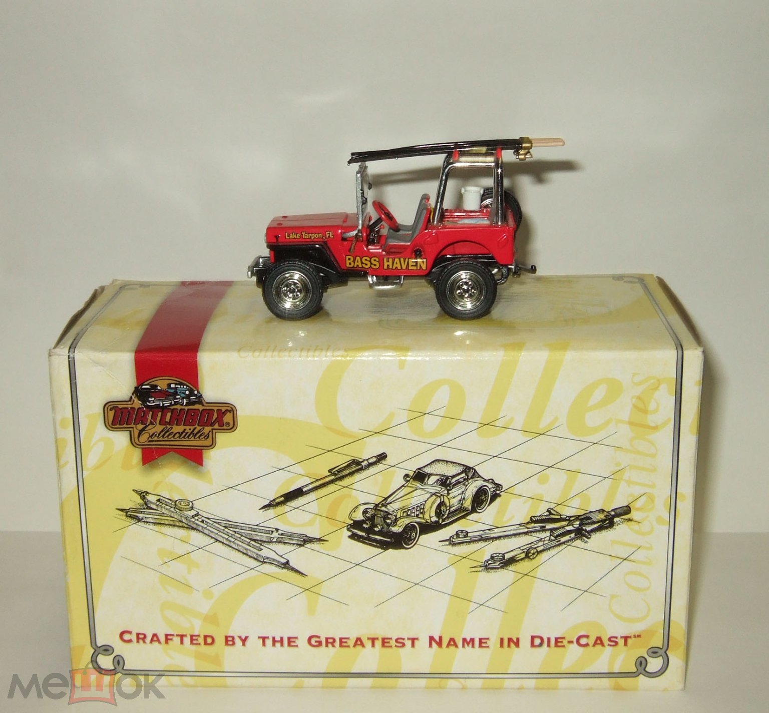 Джип Jeep Willys CJ2A Bass Heaven Fishing 1947 Matchbox 1:43 БЕСПЛАТНАЯ  доставка