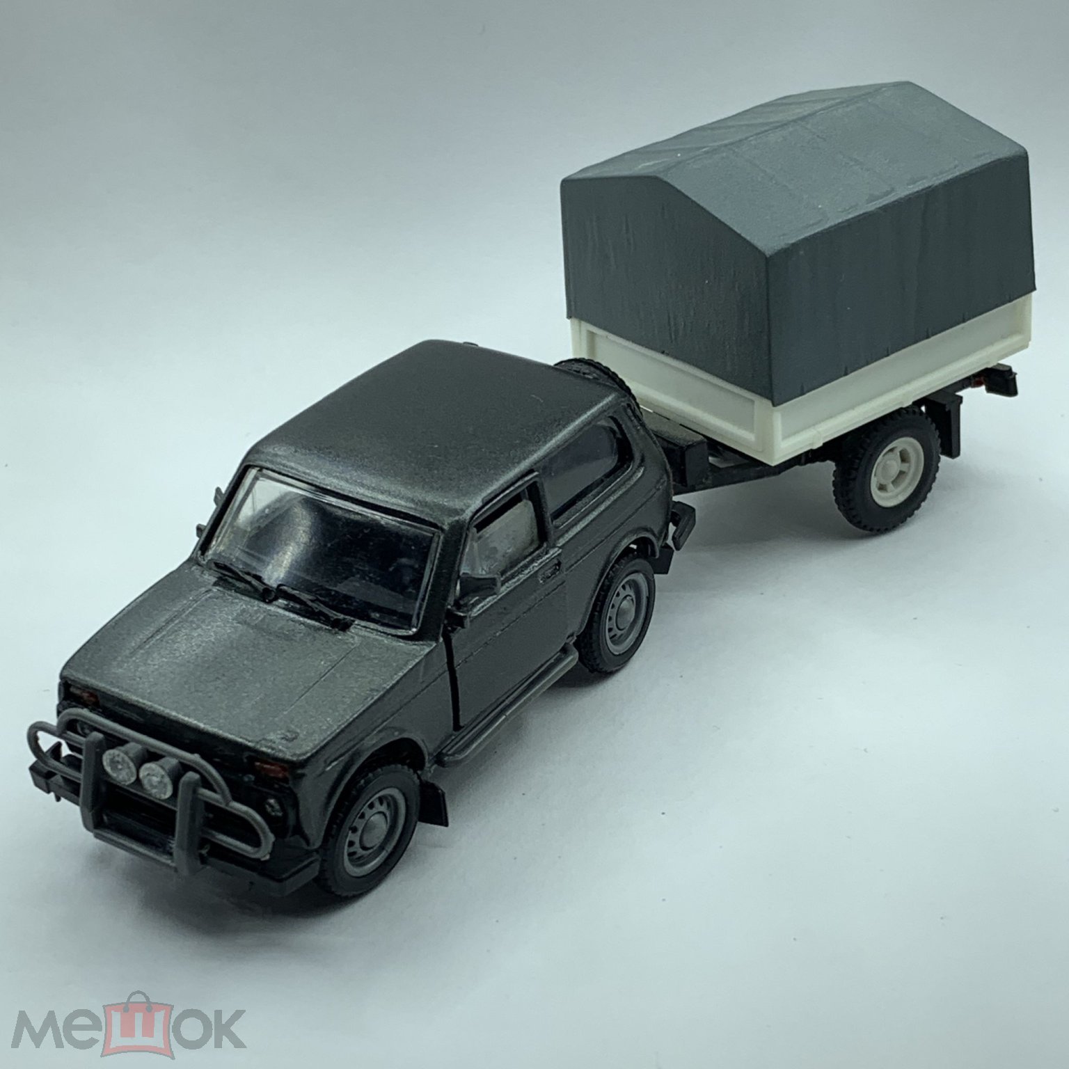 · · · · LADA 21213 ЛАДА НИВА 21213 С ПРИЦЕПОМ МОДЕЛЬ 1:43 N1 · · · ·