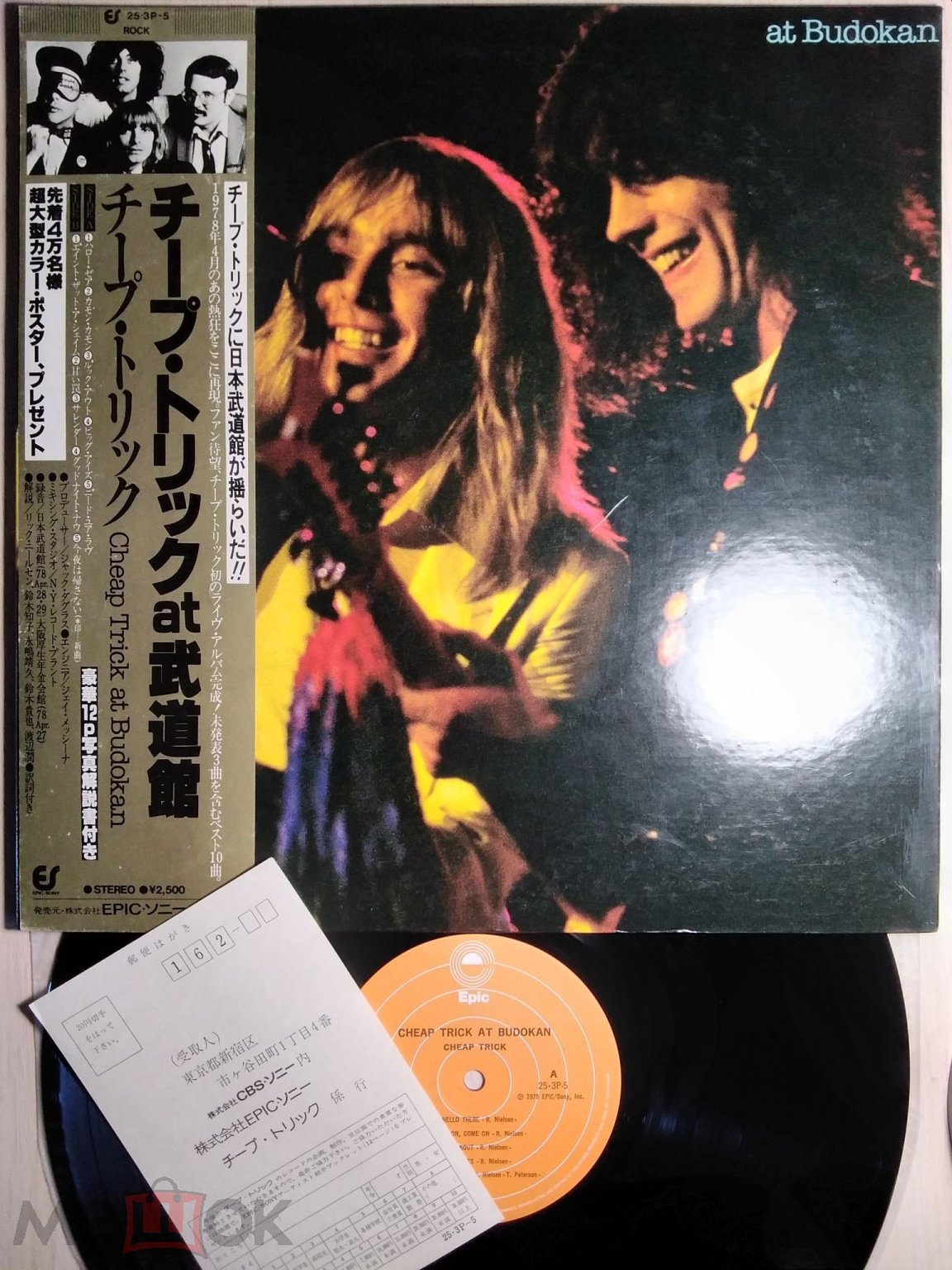 Cheap Trick At budokan. M/M,1-ПРЕС, OBI, ОТКРЫТКА, GF, BOOKLET 6-ЛИСТ, JAPAN