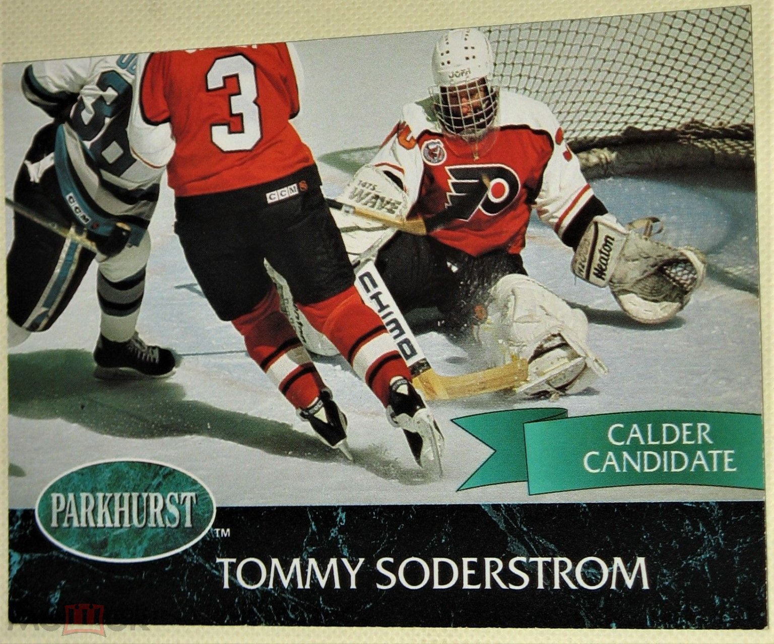 КАРТОЧКА ХОККЕИСТОВ NHL TOMMY SODERSTROM 1993-г USA ОРИГИНАЛ РЕДКОСТЬ