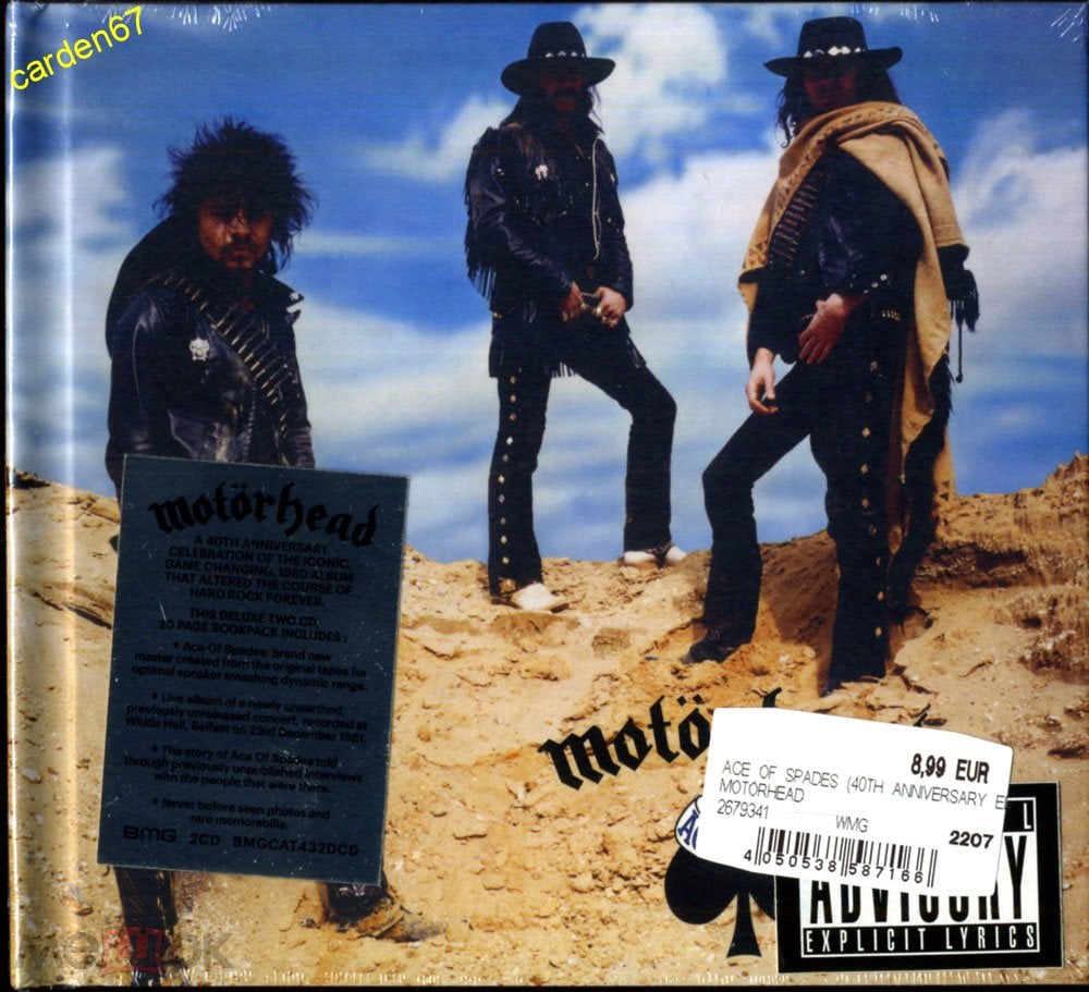 MOTORHEAD =ACE OF SPADES= 1980 EU (GERMANY) 40th ANNIVERSARY DIGIBOOK НОВЫЙ  2CD