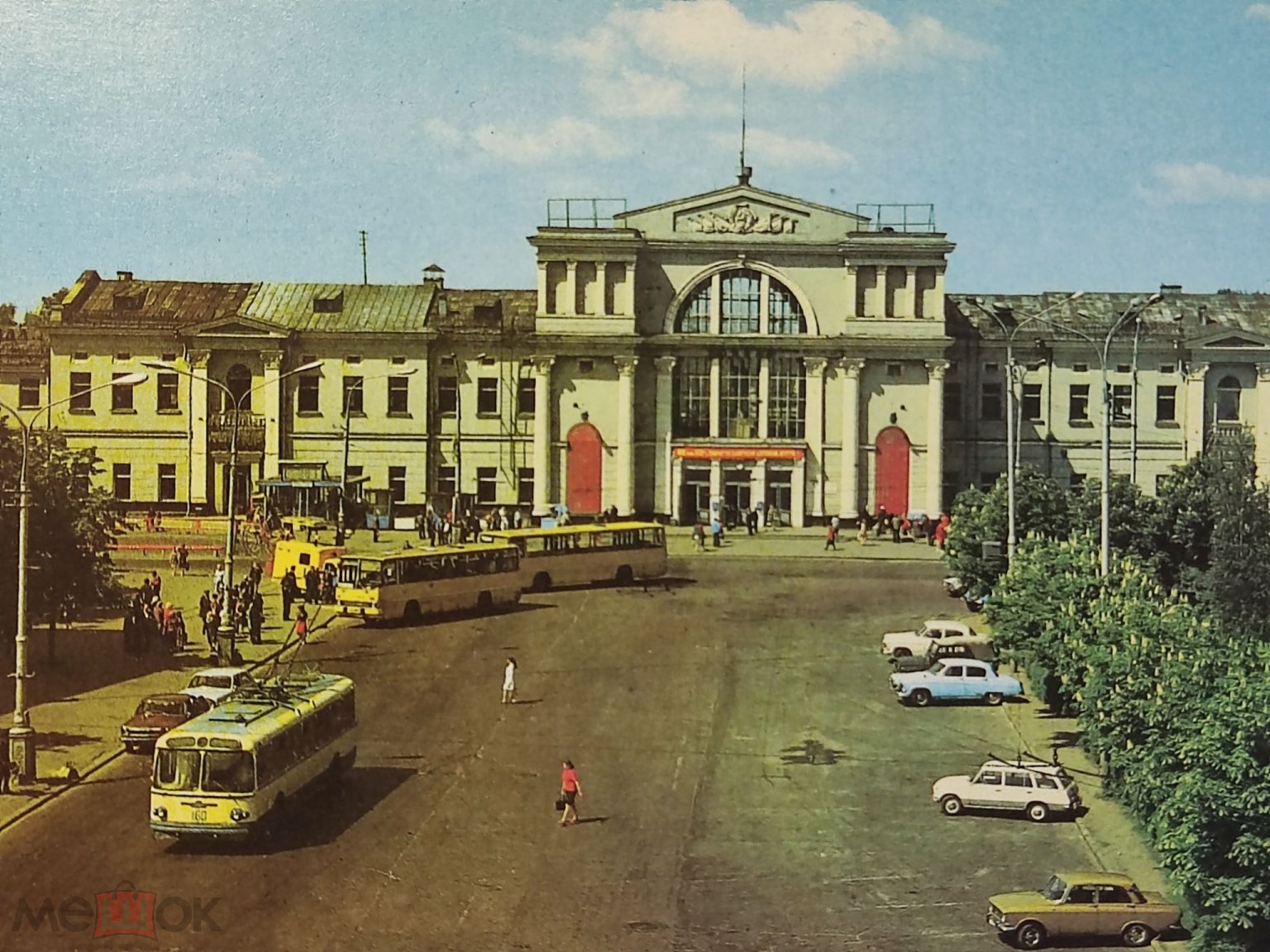 открытка 1982. Гомель. Железнодорожный вокзал фото А. Захарченко МПФ  Гознака чистая