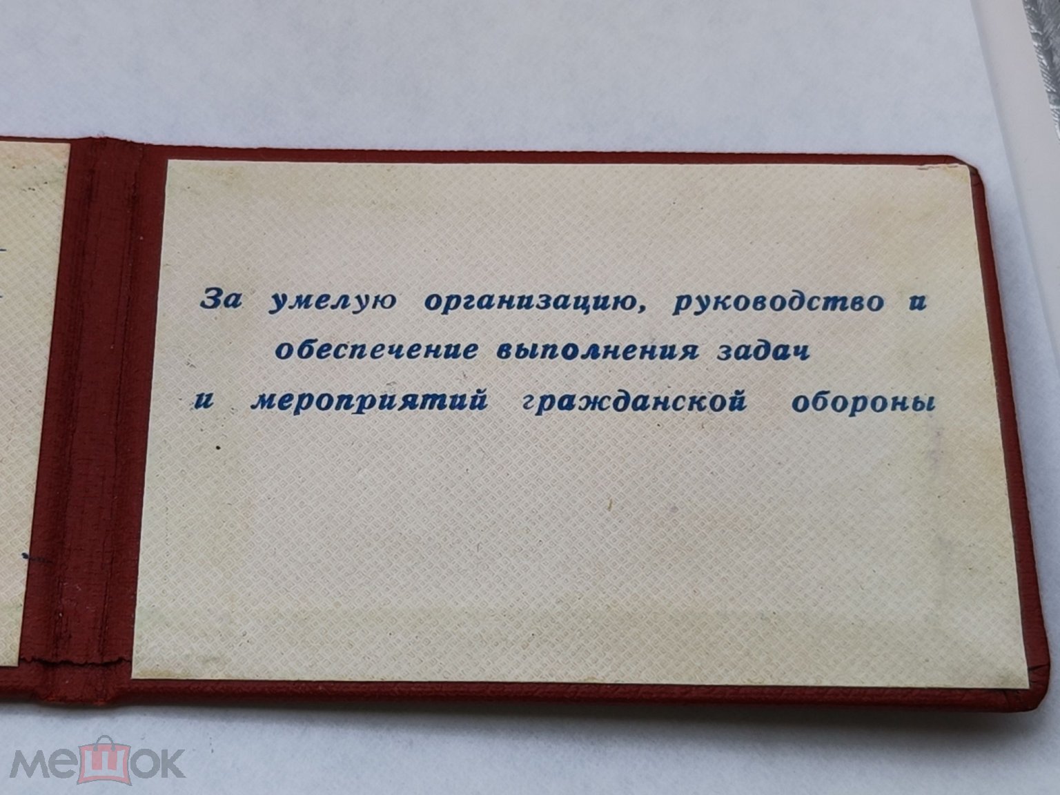 Комплект Почетный знак Гражданской обороны СССР с документом на замминистра  химической пр-ти 1973 г (торги завершены #293910692)