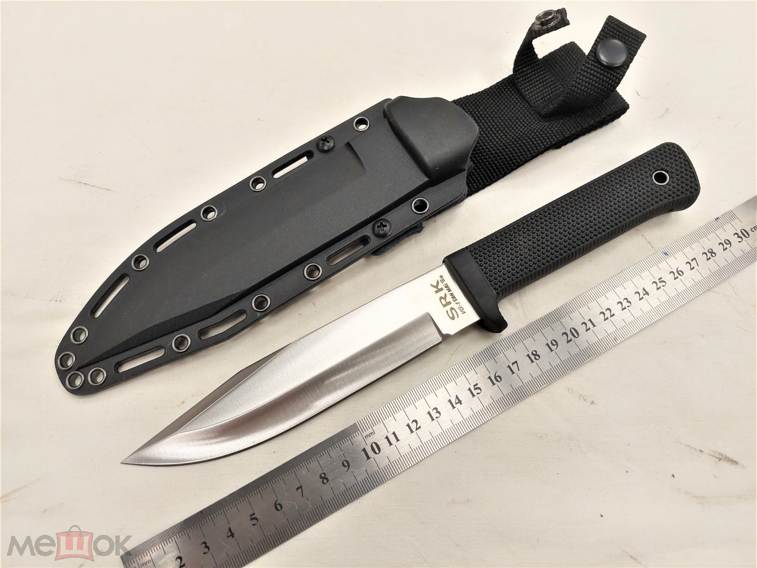 ШТАТНЫЙ ТАКТИЧЕСКИЙ НОЖ US NAVY SEALS COLDSTEEL SRK SURVIVAL RESCUE KNIFE  (торги завершены #296862499)