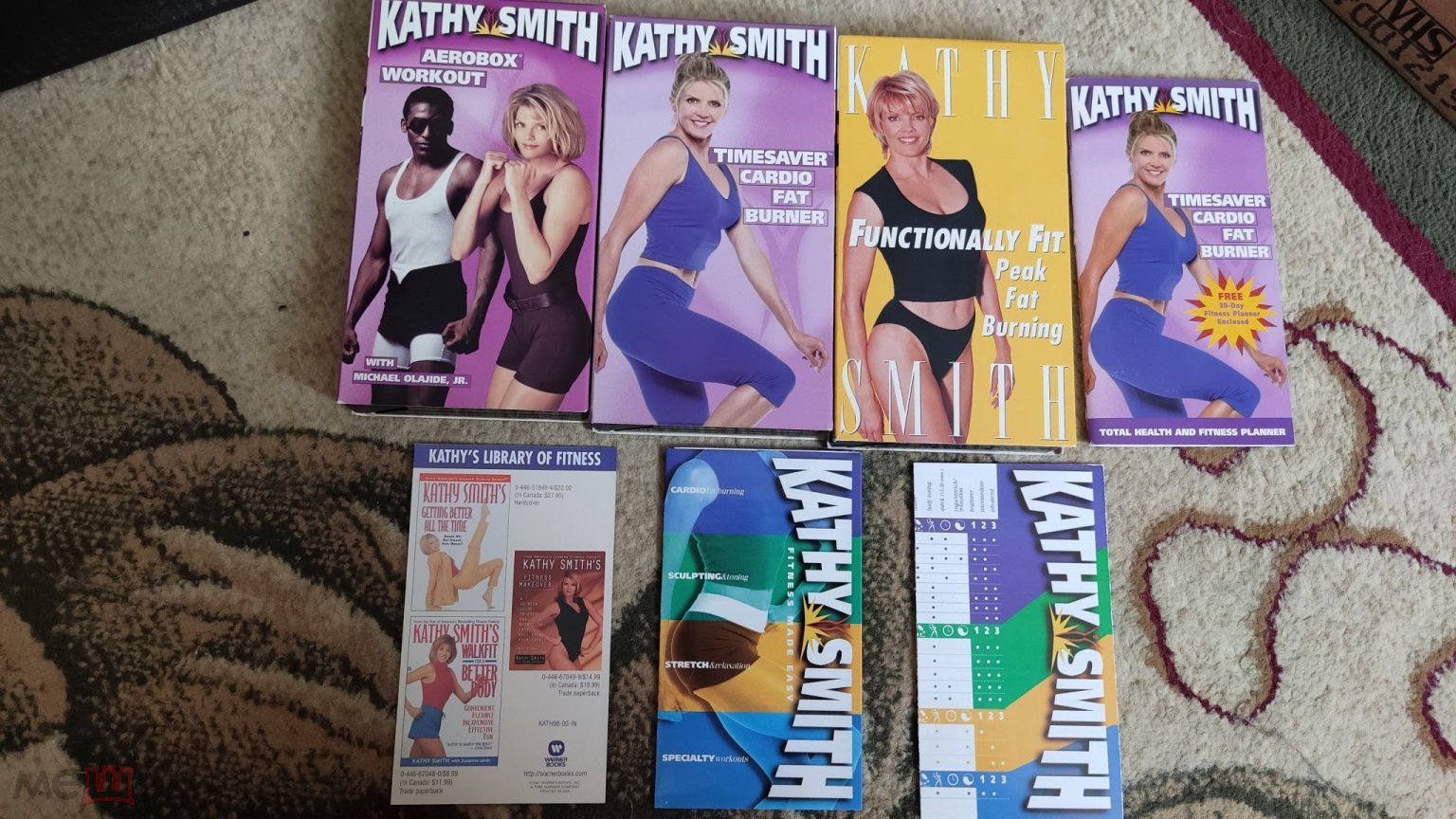 Положить в корзину 3 шт Кэти Смит Kathy Smith аэробика шейпинг workout  видеокассета VHS + буклеты