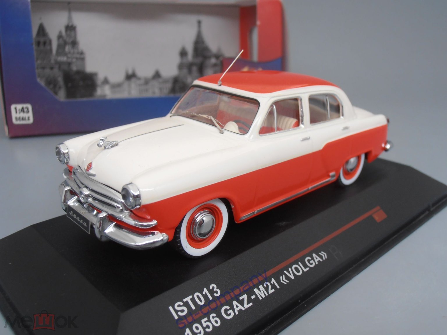 ГАЗ М21 Волга двухцветная красно-бежевая 1956 1 серия звезда IST 1:43 GAZ  Volga 21 IST013 для Европы