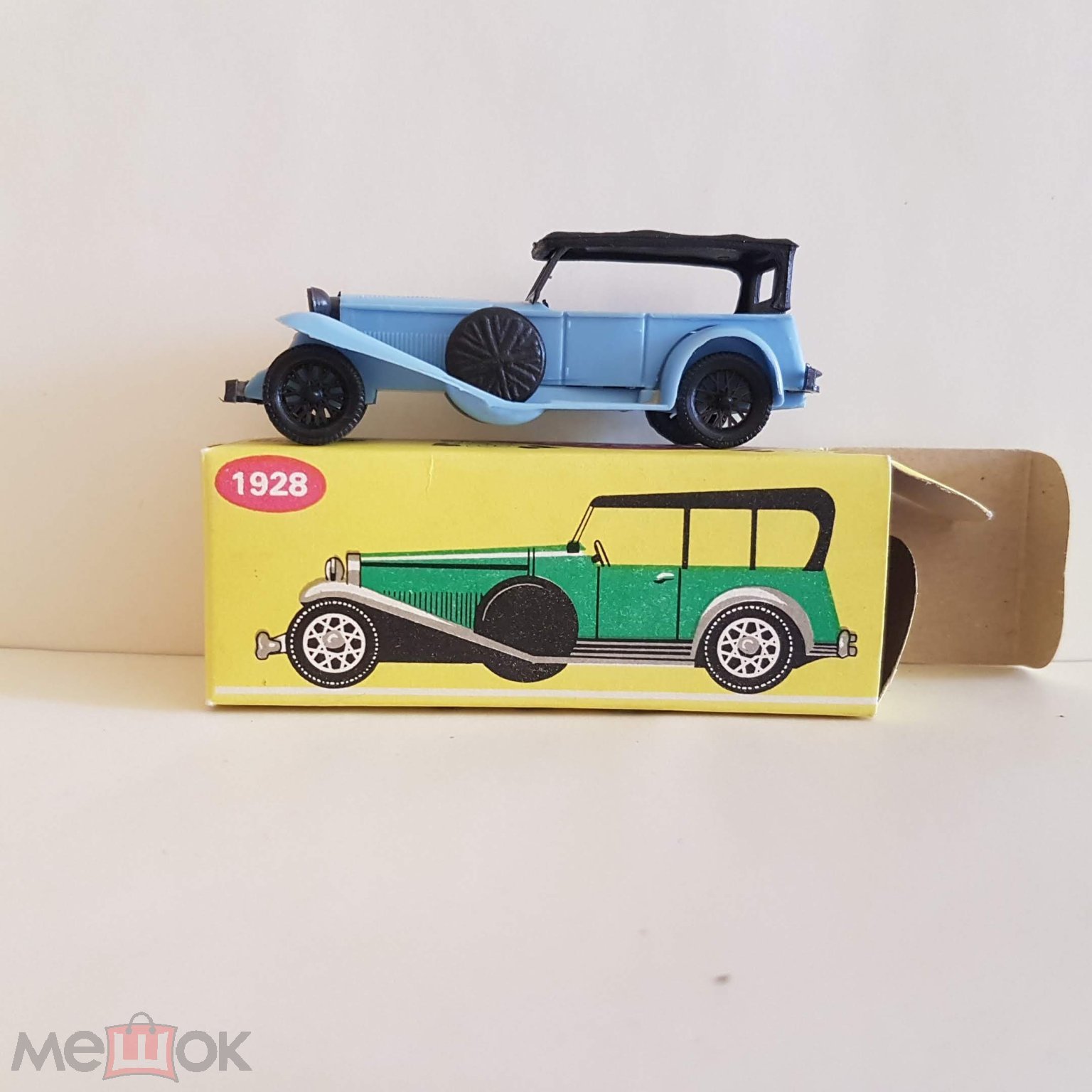 Мерседес Mercedes 1928 в коробке ESTETYKA Hobby автомобиль машинка модель  детская игрушка из СССР