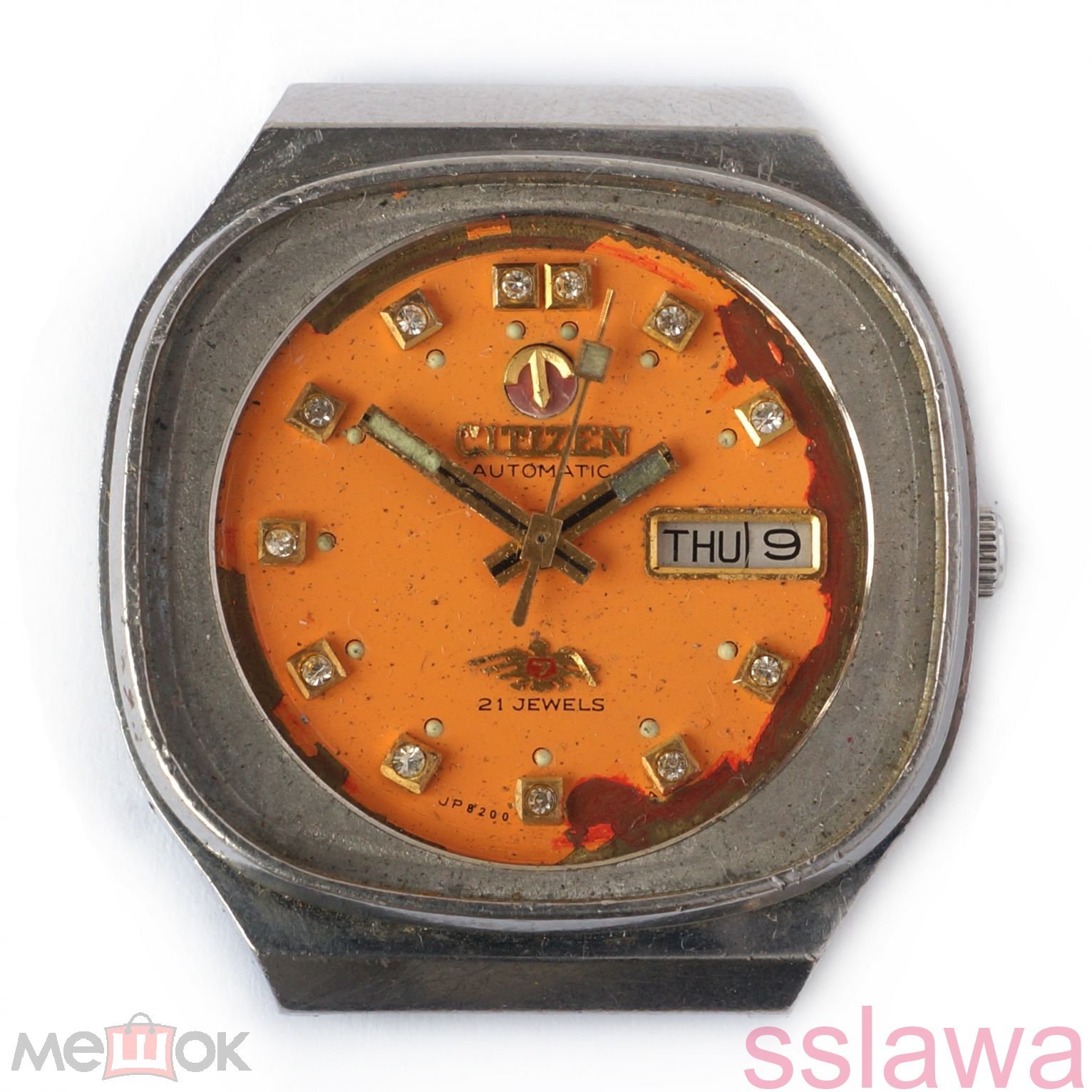 часы Ситизен якорь 1980е Rare vintage Citizen 71-2176 automatic watch  4-281955MK GN-4N-S DN617.81.