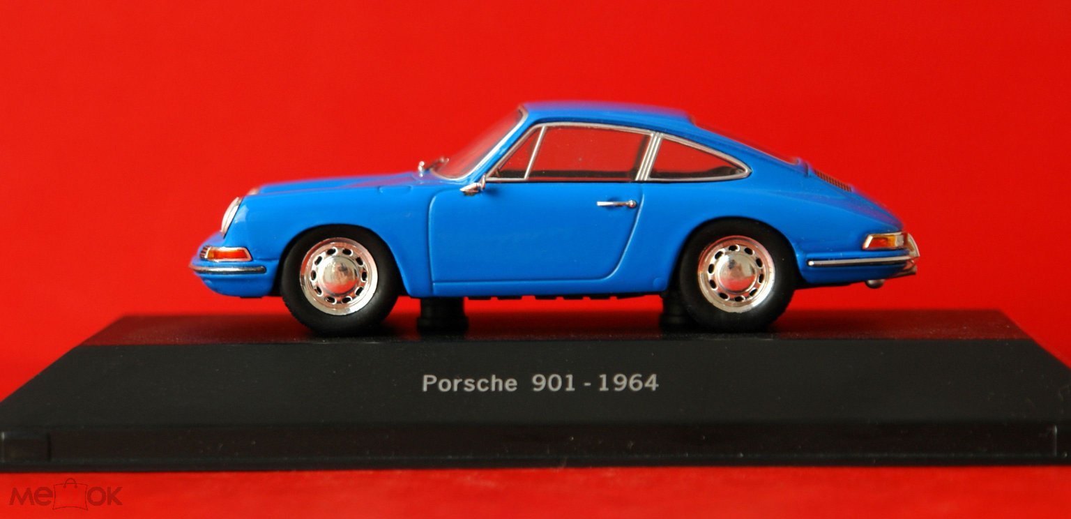 Порше Porsche 901 (911) 1964 Синий PremiumX Atlas 1:43 Модель Машина  Автомобиль Коллекция Редкость (торги завершены #304457916)