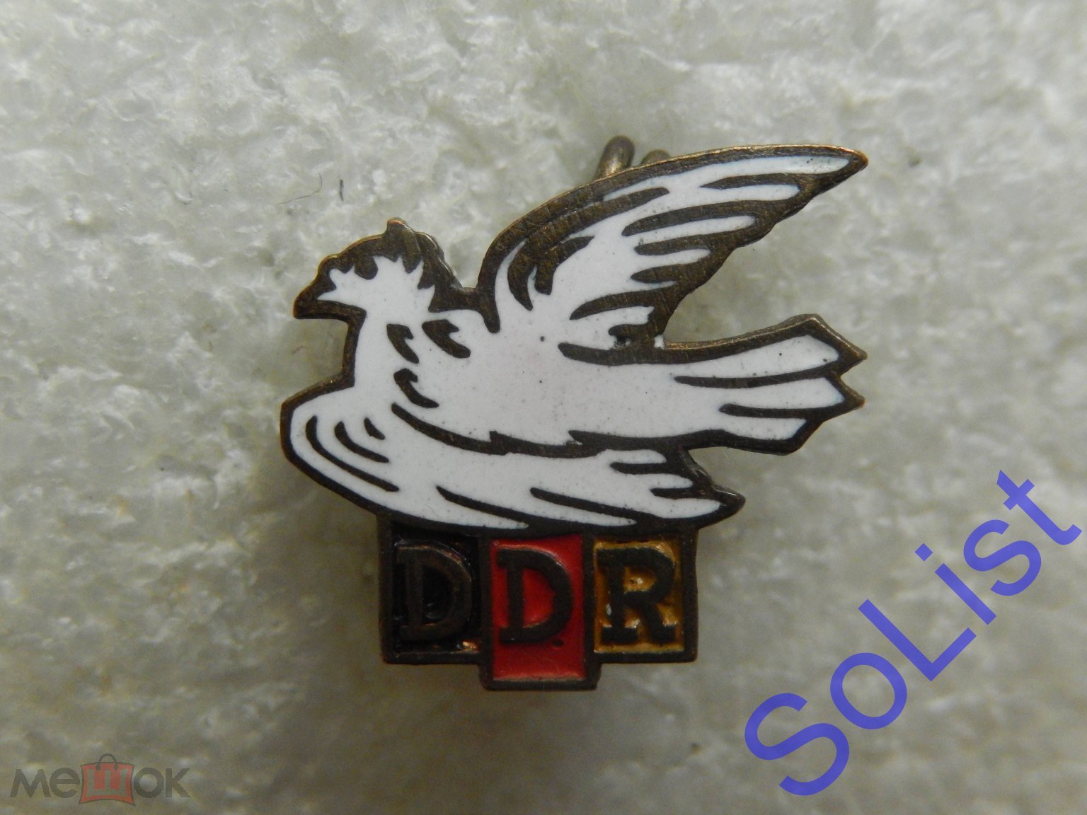 Знак (значок) DDR. Голубь мира. ГДР. Фестиваль? Молодежь? ВЛКСМ? Комсомол?  Для Strada (торги завершены #305604819)