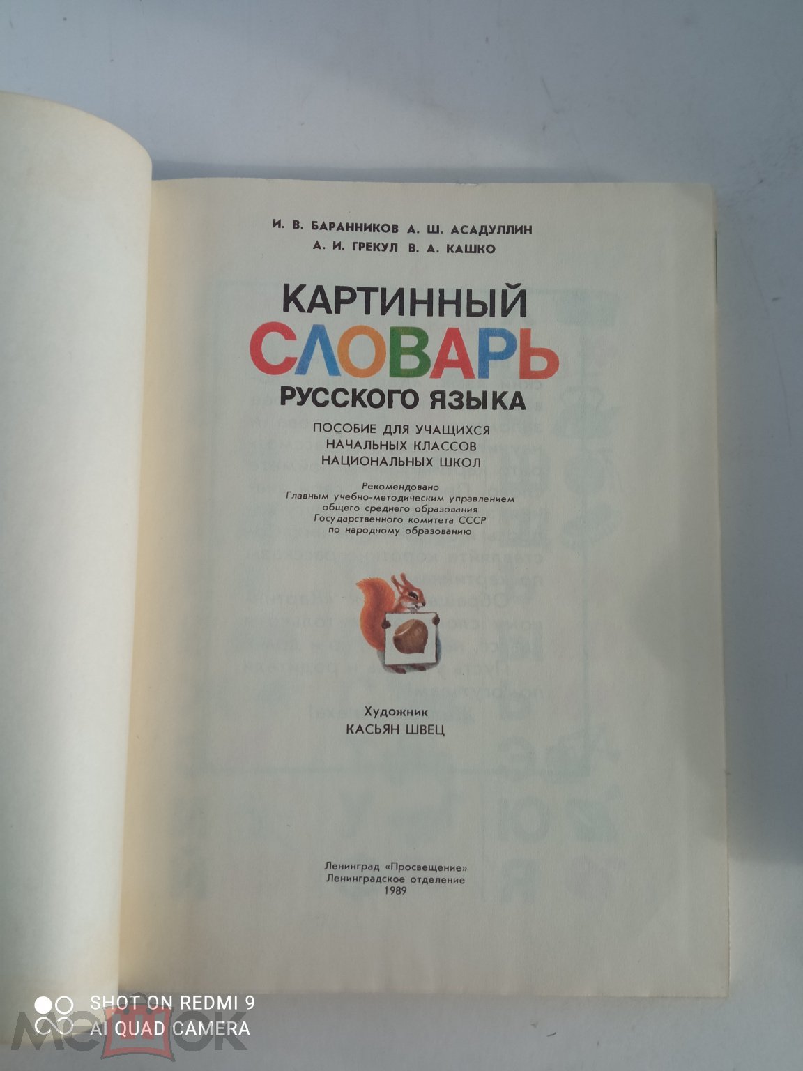 Картинный словарь русского языка. 1989г. Изд. Просвещение. КК-31