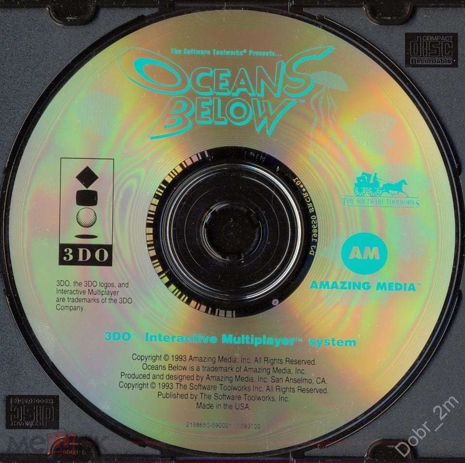 OCEANS BELOW 1993 игра 3DO / Panasonic cardslip made in USA ОРИГИНАЛ #