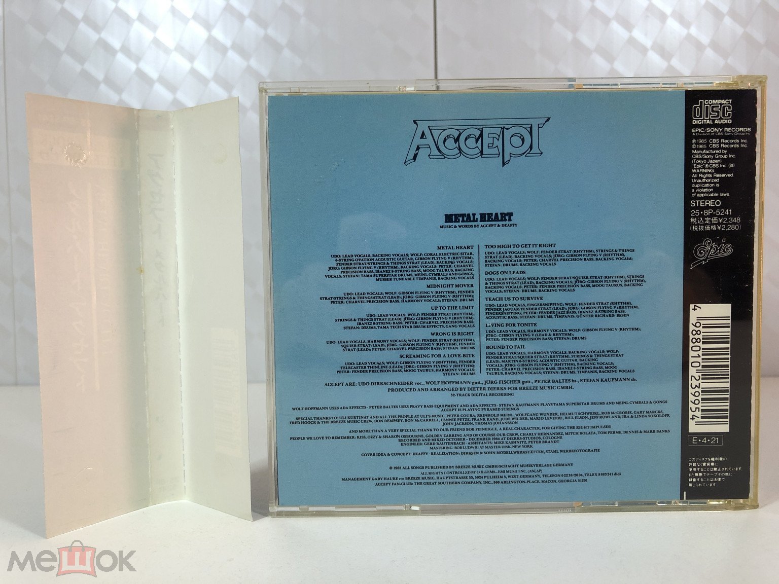 CD ACCEPT - Metal Heart (1985) JAPAN (25 8P 5241) OBI EX Heavy Metal (торги  завершены #310011607)