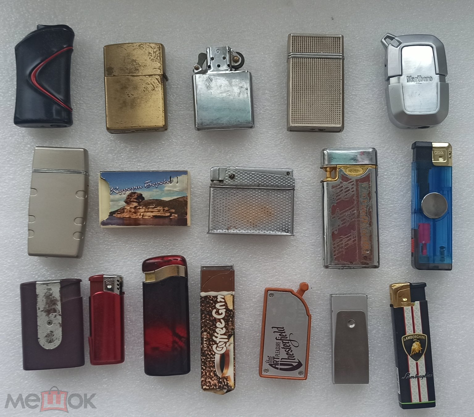 Опт 17 шт Бензиновая зажигалка СССР Москва Zippo США Kantai Газовая  Marlboro Chesterfield Wings