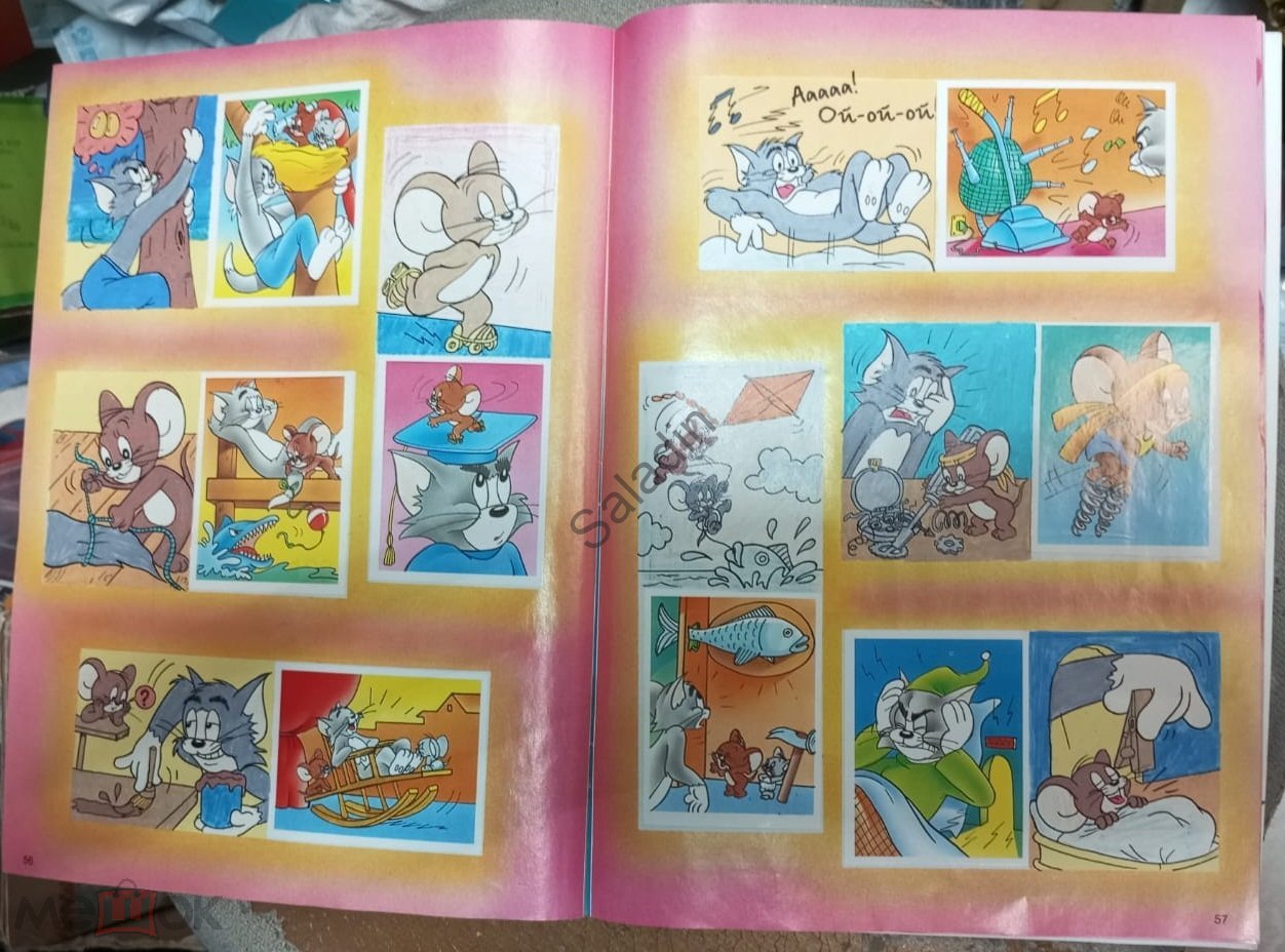 1995 PANINI Tom and Jerry Том и Джерри полный альбом с наклейками Торг.