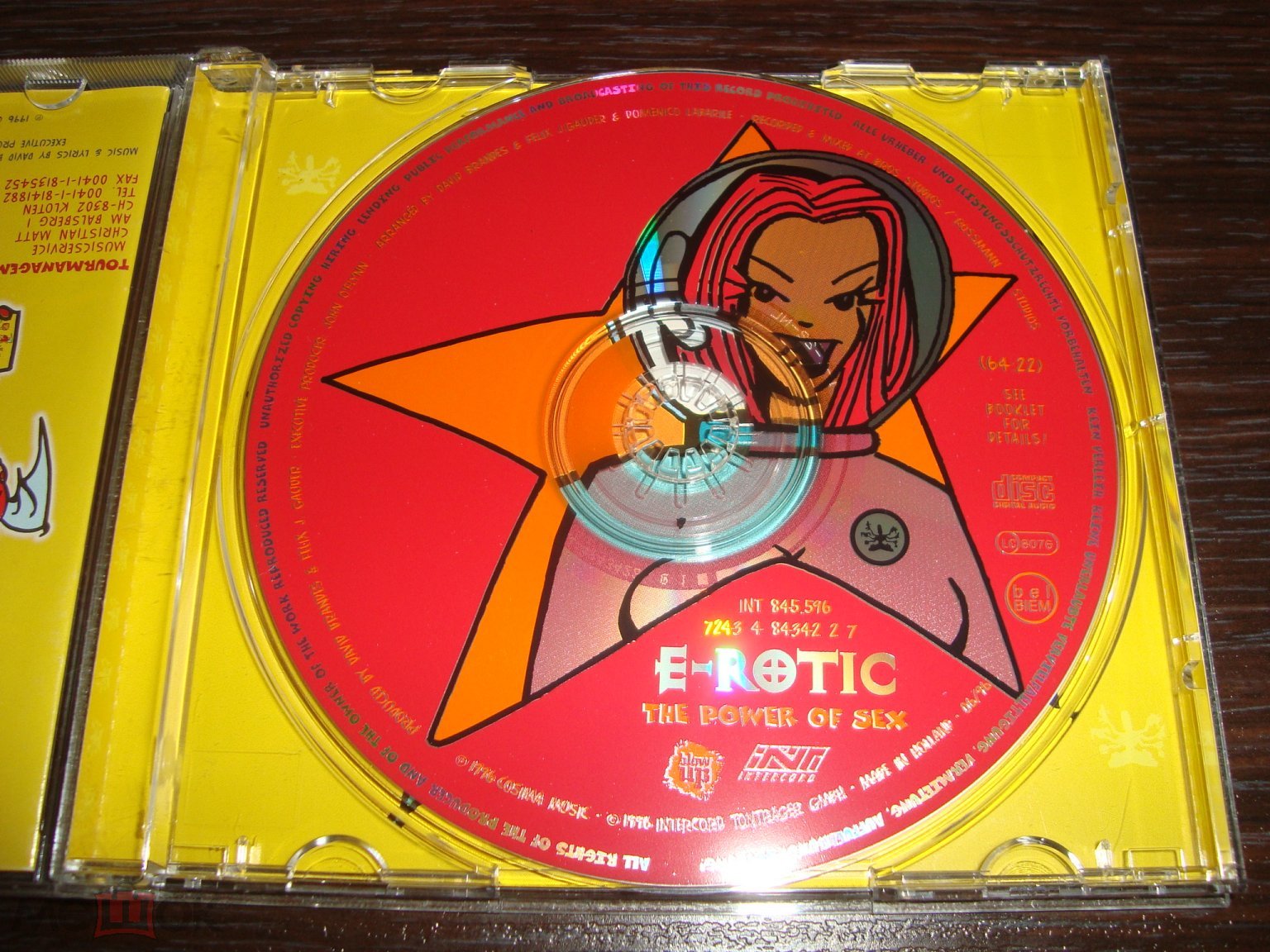 E-Rotic - The Power Of Sex CD ALBUM EURODANCE YELLOW COVER