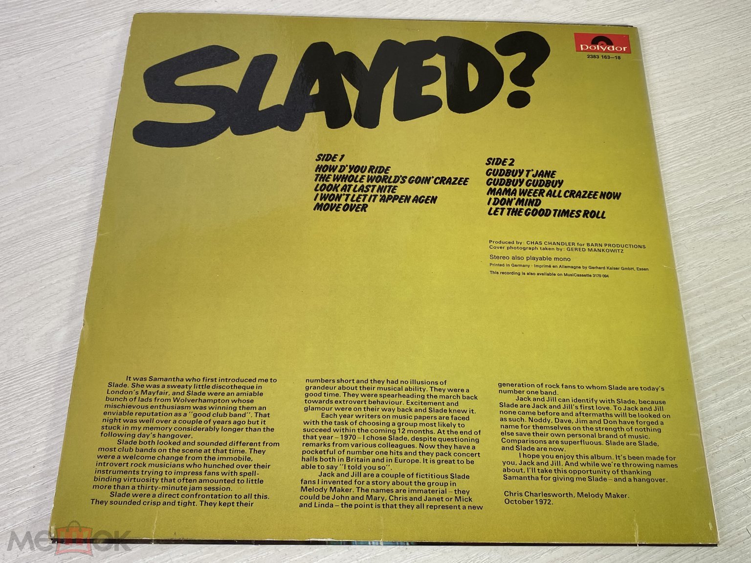 Slade Nobody S Fools Lp Купить