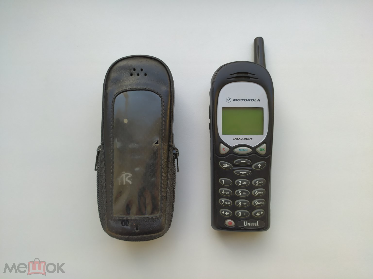 Винтажный телефон Motorola Talkabout T2288 Made in UK с чехлом 1990е