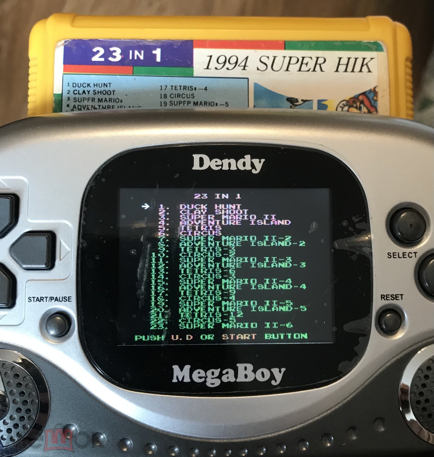 Картридж для игровой приставки Денди Dendy Nintendo. Super Hik 23 в 1 1994  г стародел РАБОЧИЙ (м2м)