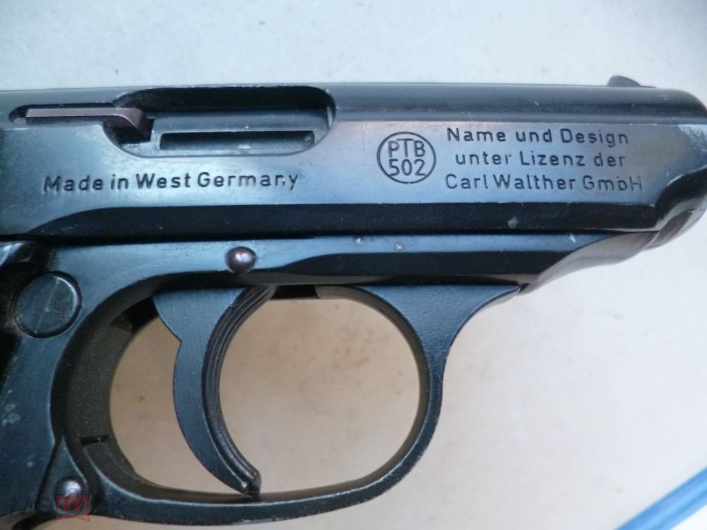 Газовый (шумовой) Вальтер: Walther PPK Cal.8mmK. PTB-502, Германия. на  Мешке (изображение 1)