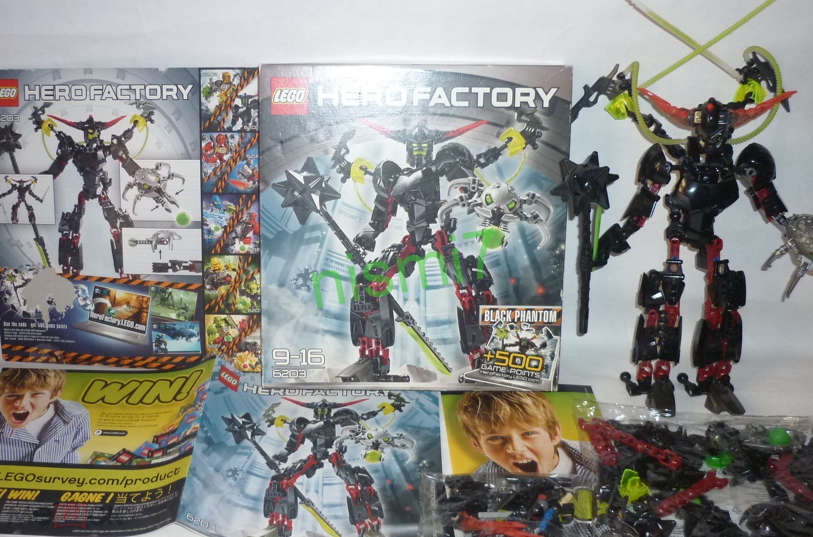 Конструктор ЛЕГО БИОНИКЛ Конструктор 3 шт LEGO HERO Black Phantom Большой  Bionicle коробка документы