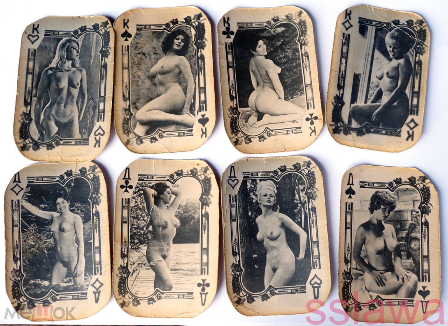 Карты игральные ретро НЮ. Колода карт обнаженка голые бабы. Эротика RARE  EROTIC NAKED PLAYING CARDS на Мешке (изображение 1)